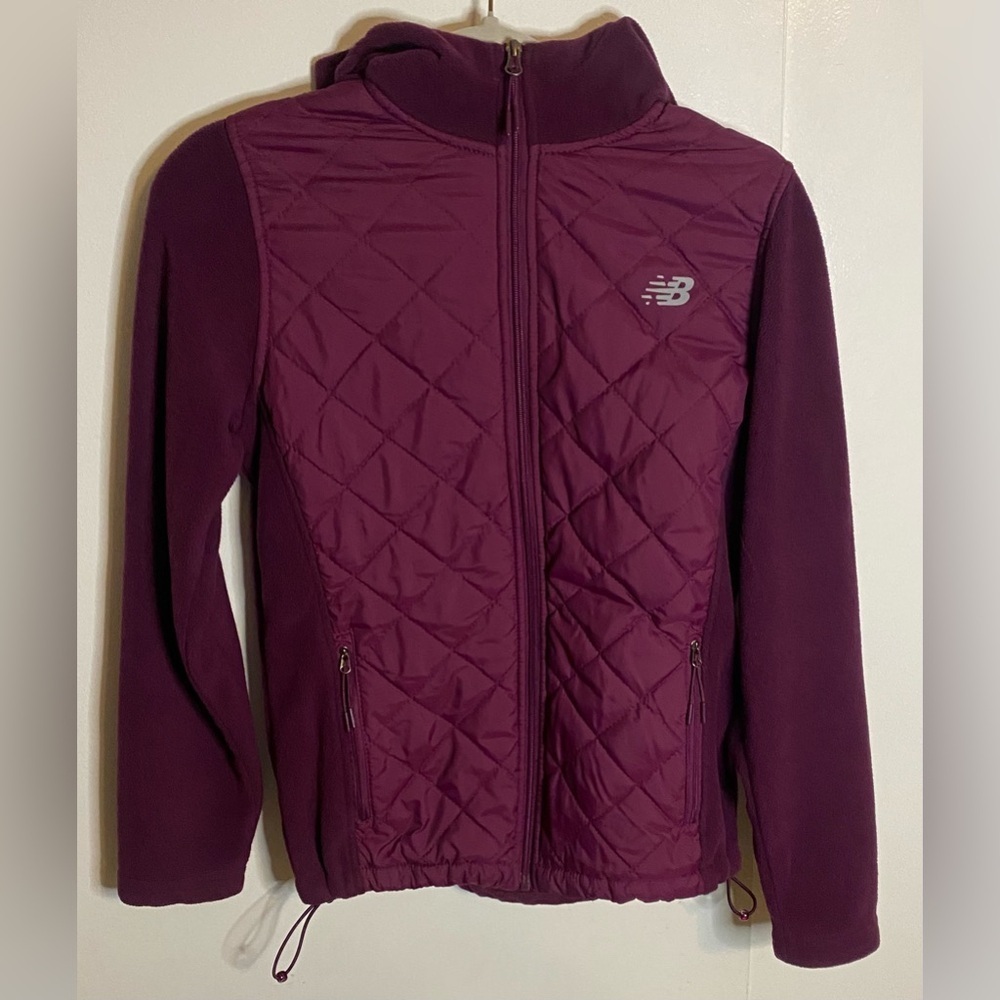 New Balance Quilted Jacket Women's Activewear  Full Zip Hooded Size Small S